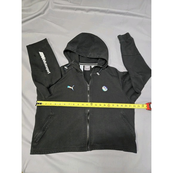 Puma Bmw Motorsport Women's  Zip Up Hoodie Black Size XL 599543 01 MSport *Flaw* - Picture 9 of 10